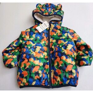 Baby First Impressions Multicolor  Nautical Hooded Jacket 12 M Midweight NWT